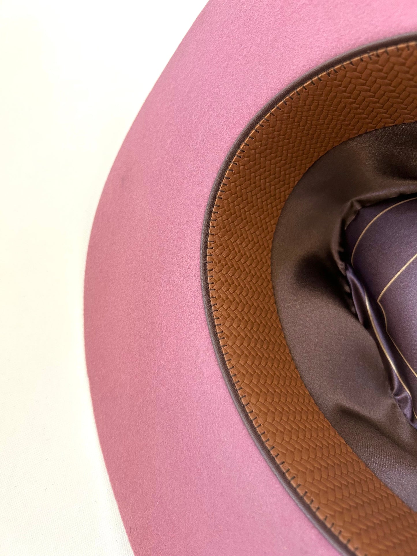 Emery Merino Wool Teardrop Rancher Hat - Mulberry Pink