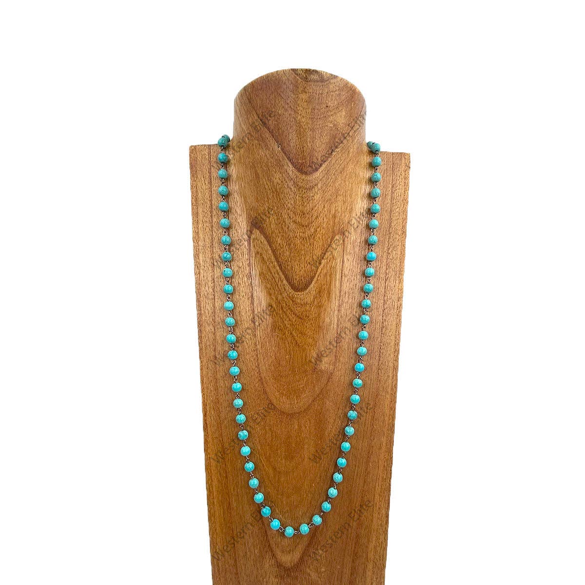 Blue Bead 36" Chain Necklace