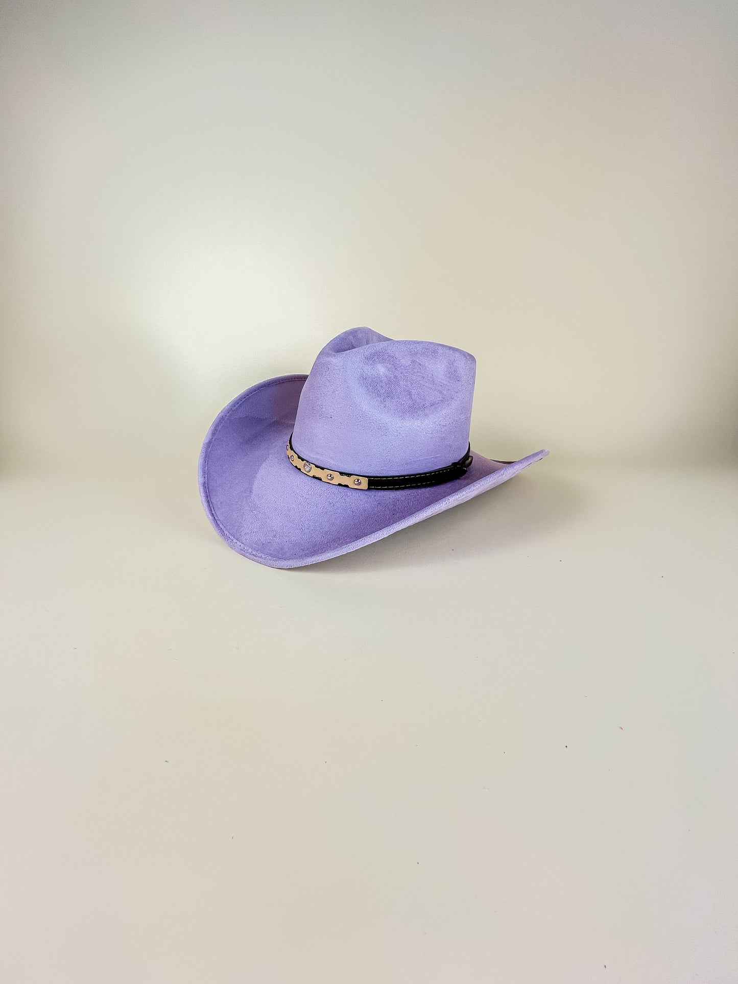 Santa Fe Vegan Suede Cowboy Rancher Hat - Lavender