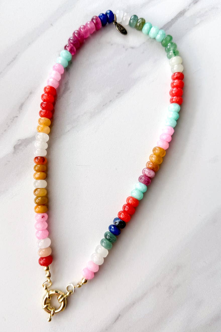 Gemstone Candy Necklace Multicolored