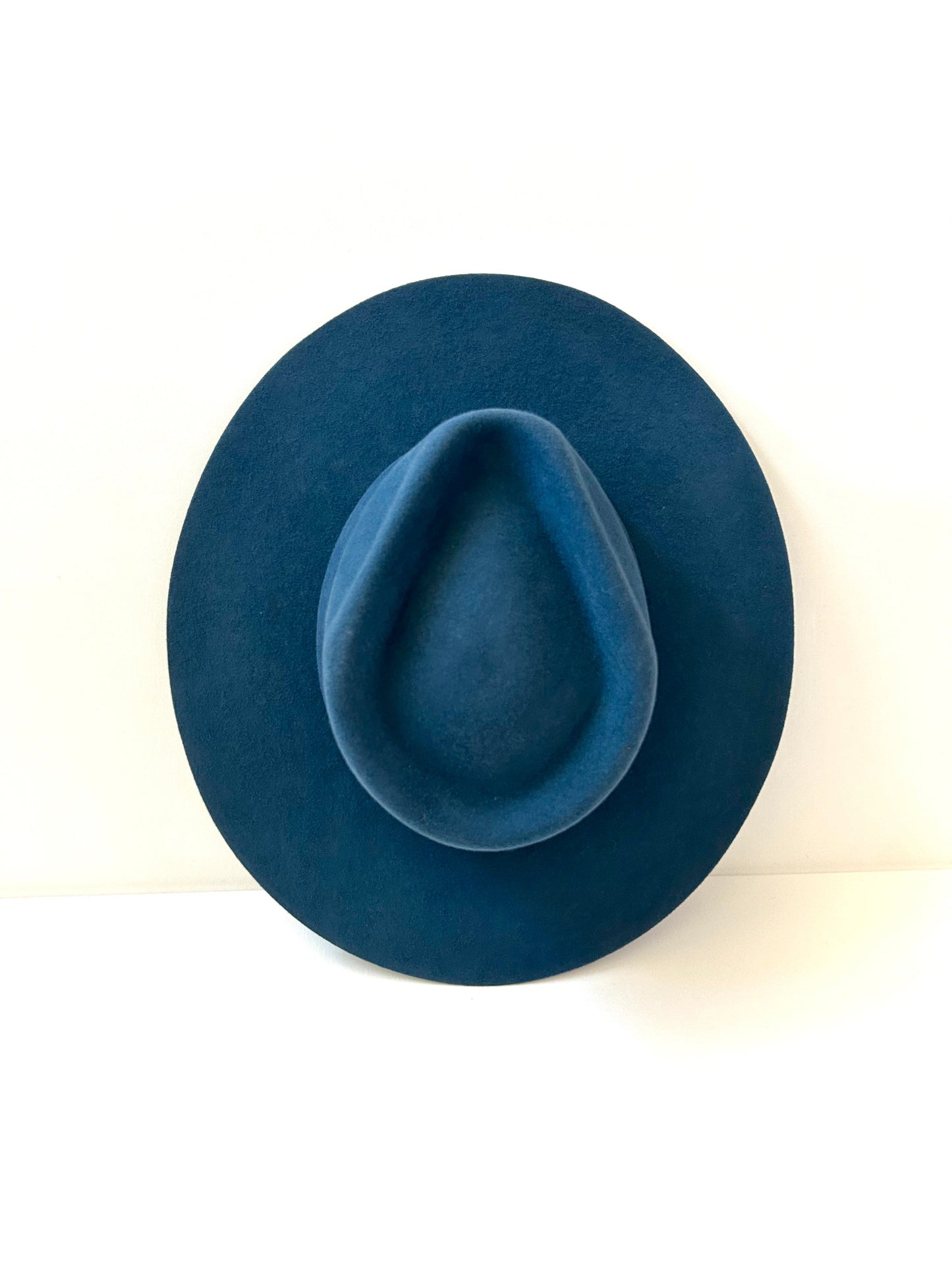 Emery Merino Wool Teardrop Rancher Hat - Peacock Blue
