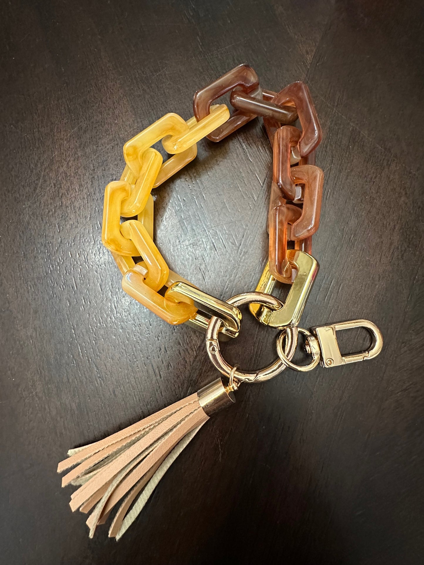 Acrylic Chain Wristlet Keychain