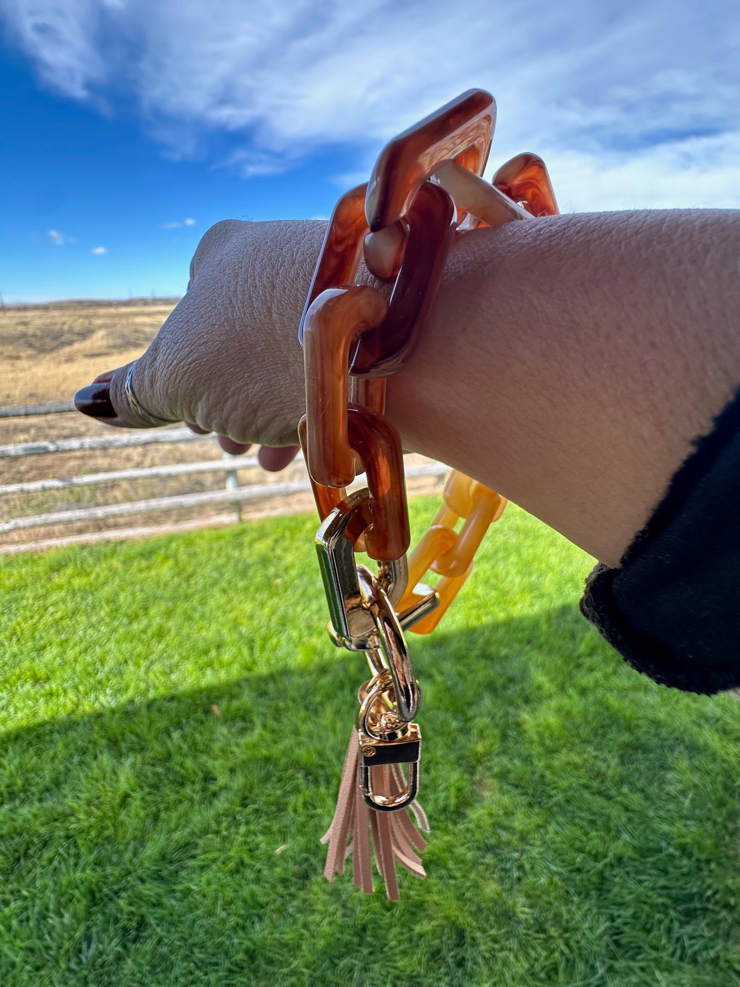 Acrylic Chain Wristlet Keychain