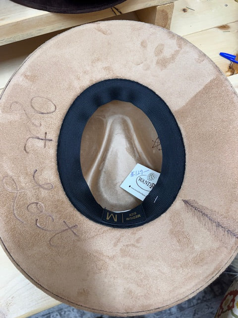 Jolene Cappuccino Faux Suede Pencil Brim Rancher