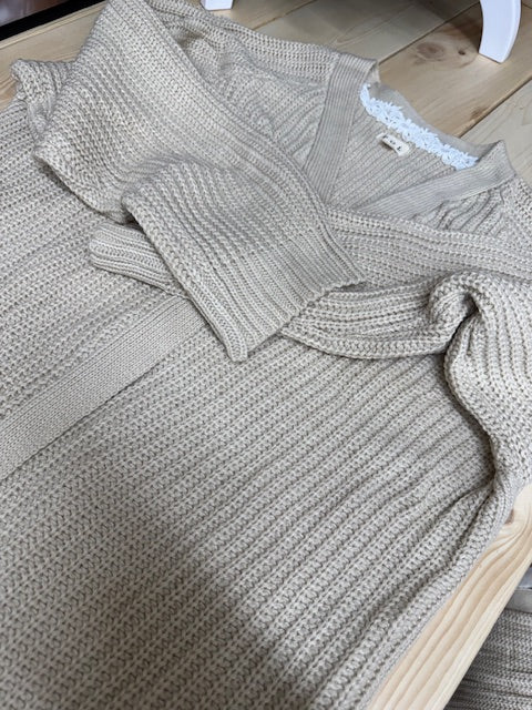 Long jacket-style cardigan