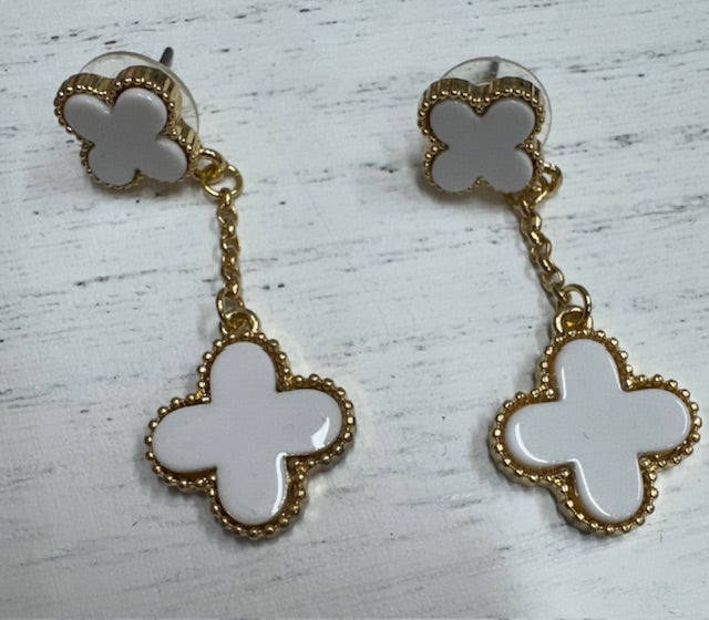 Modern Clover Dangle Earring