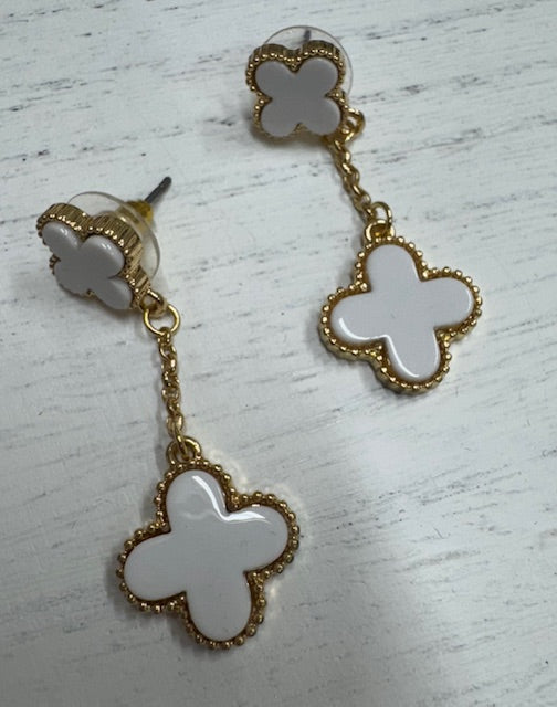 Modern Clover Dangle Earring