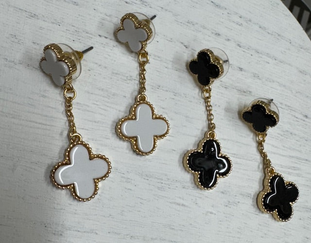 Modern Clover Dangle Earring