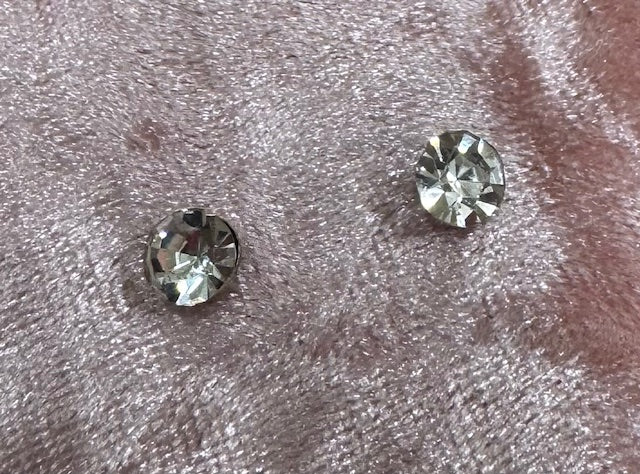 Silver Rhinestone Post Earrings