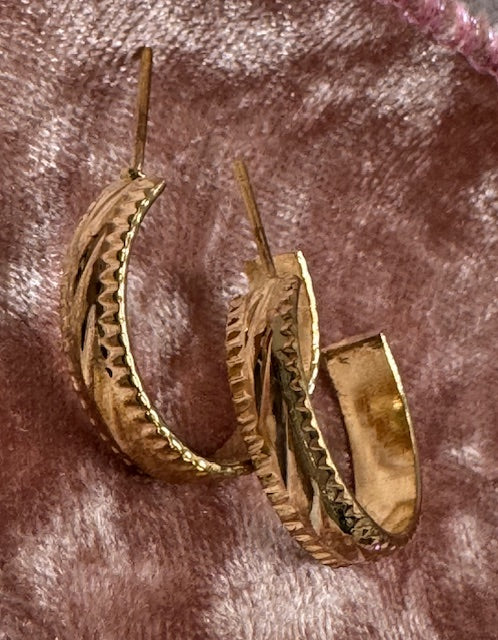 Etched Hoop Earrings