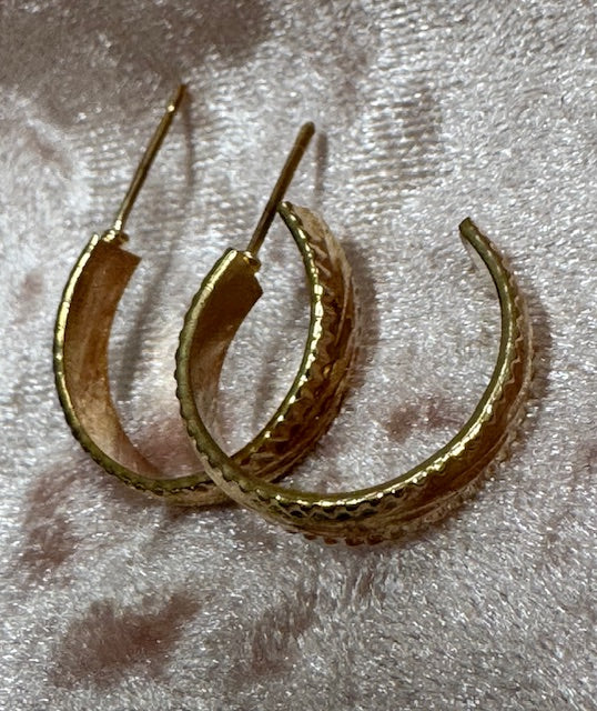Etched Hoop Earrings