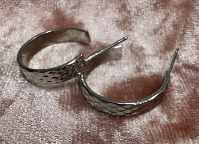Etched Hoop Earrings
