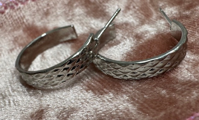 Etched Hoop Earrings
