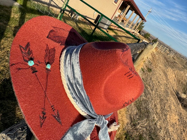 Coco Jordan Rust Rancher Premade Hat