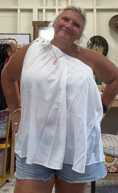 Shoulder Tie Blouse