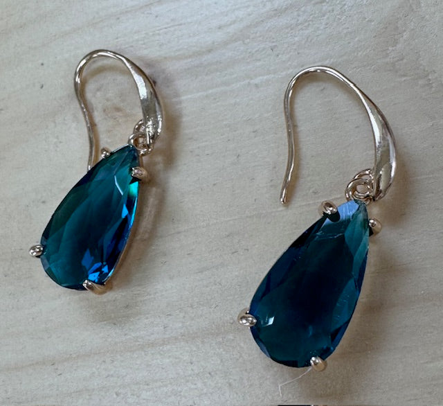 Teal Teardrop Earrings