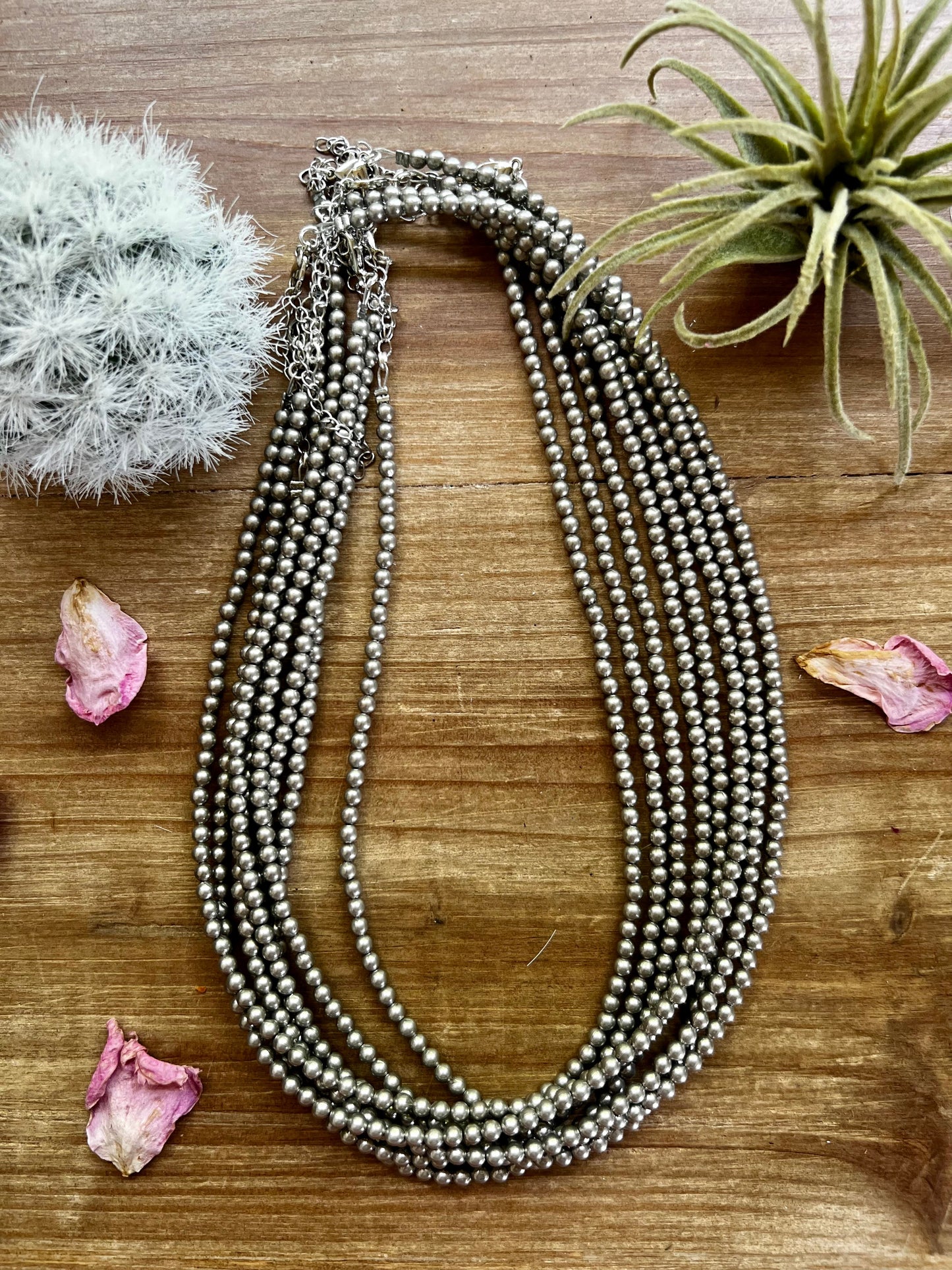 Sterling Silver Pearls 18" Necklace