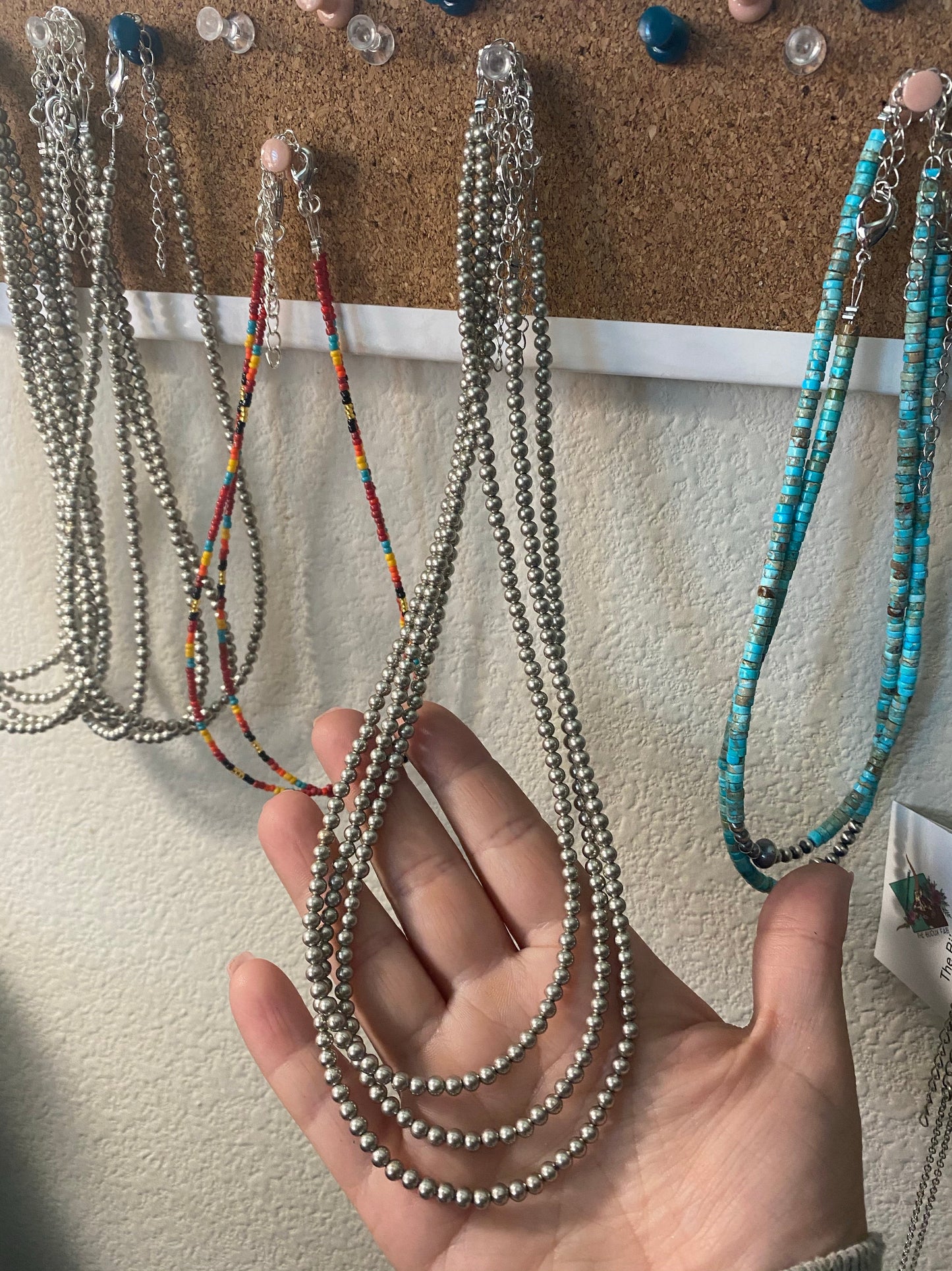 Sterling Silver Pearls 18" Necklace
