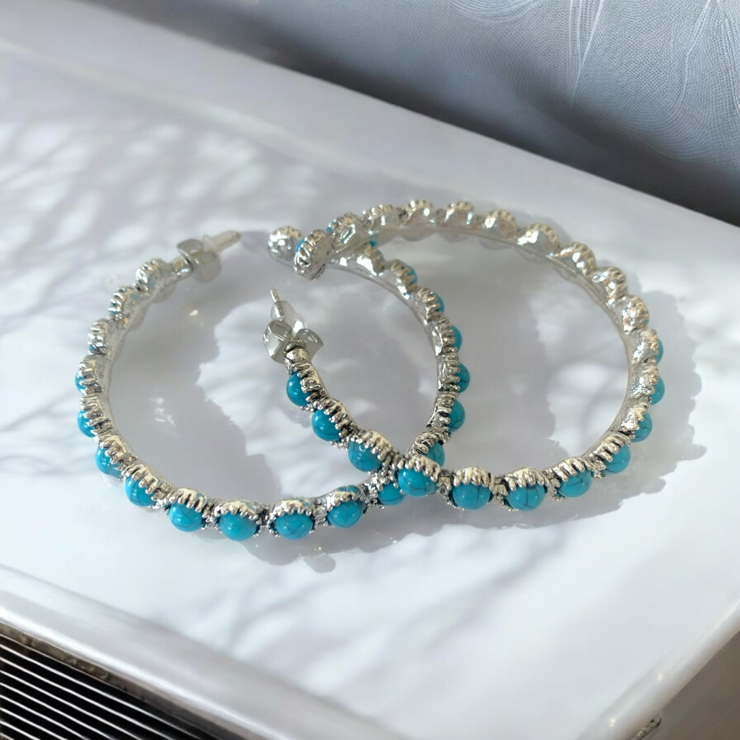 Turqouise Hoop Earrings