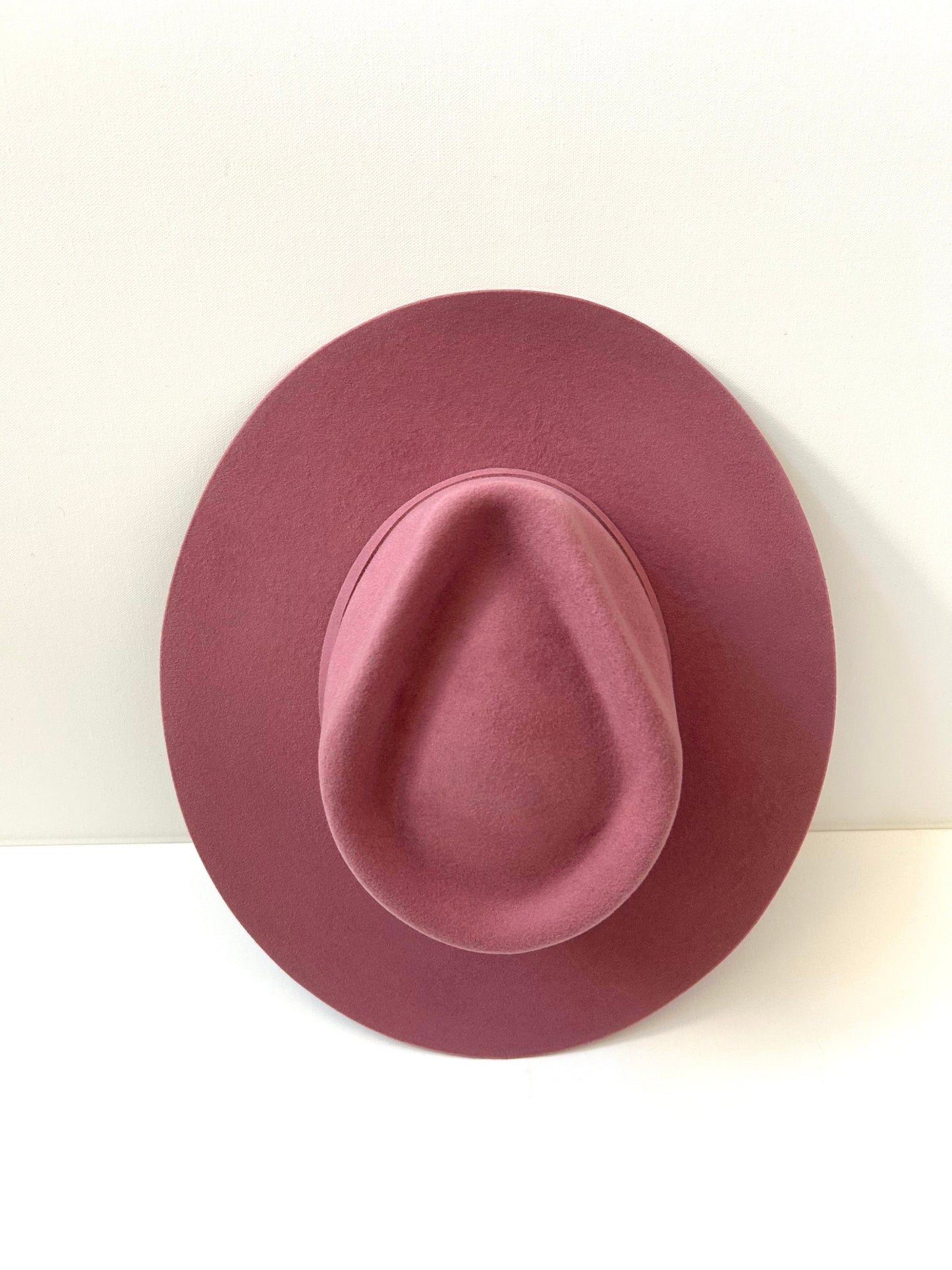 Emery Merino Wool Teardrop Rancher Hat - Mulberry Pink
