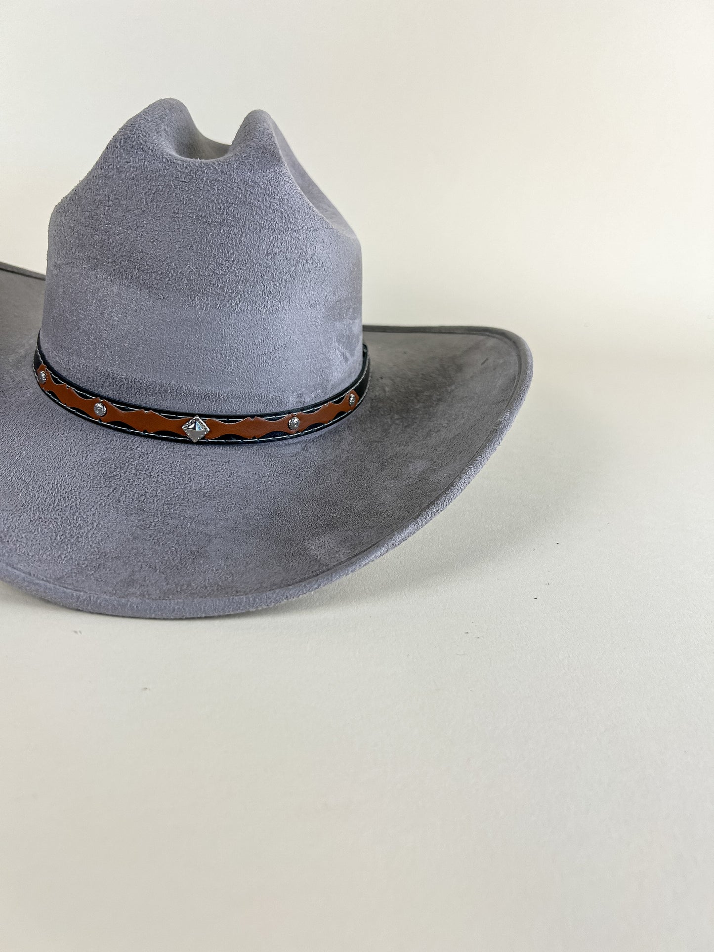 Texana Vegan Suede Cowboy Hat - Grey