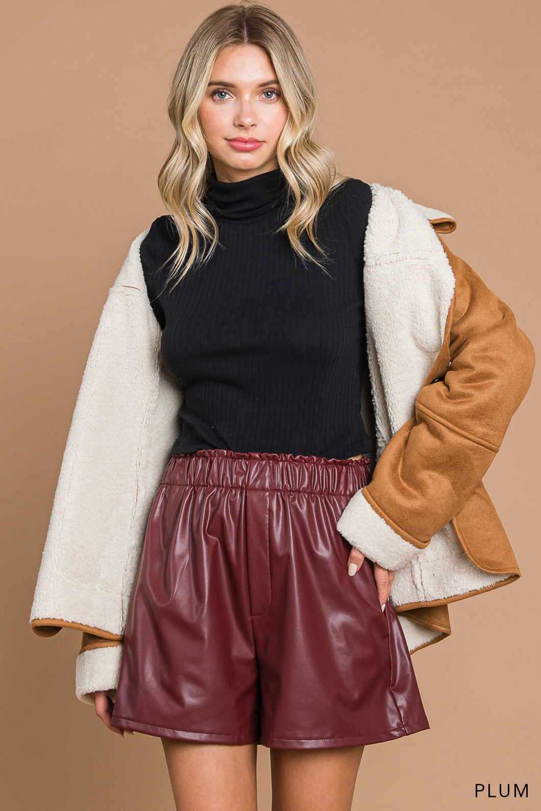 Faux Leather Shorts