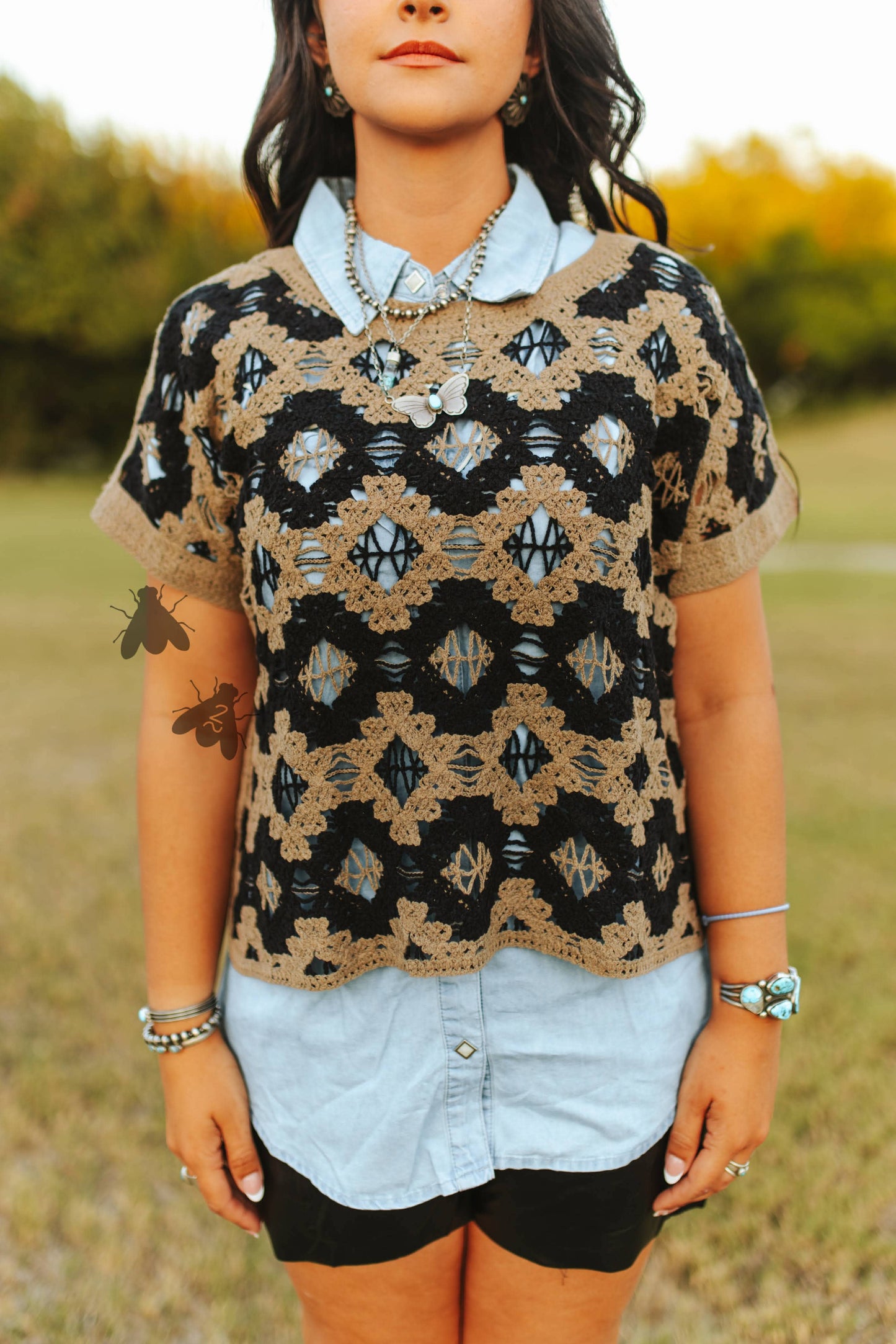 WILD WEST WEAVES Sweater Vest and Cami