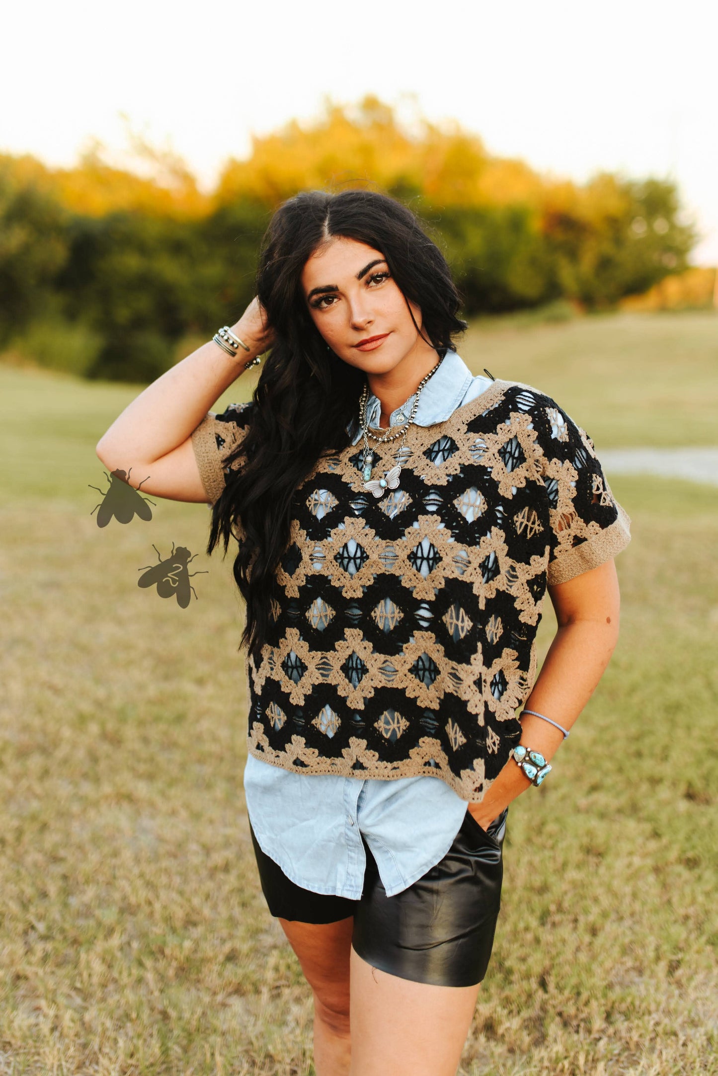 WILD WEST WEAVES Sweater Vest and Cami