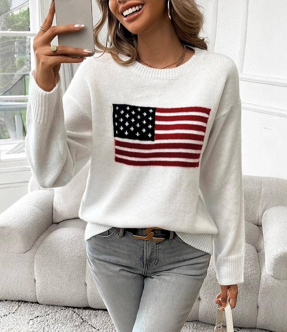 American Flag Sweater
