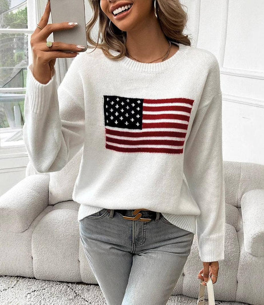 American Flag Sweater