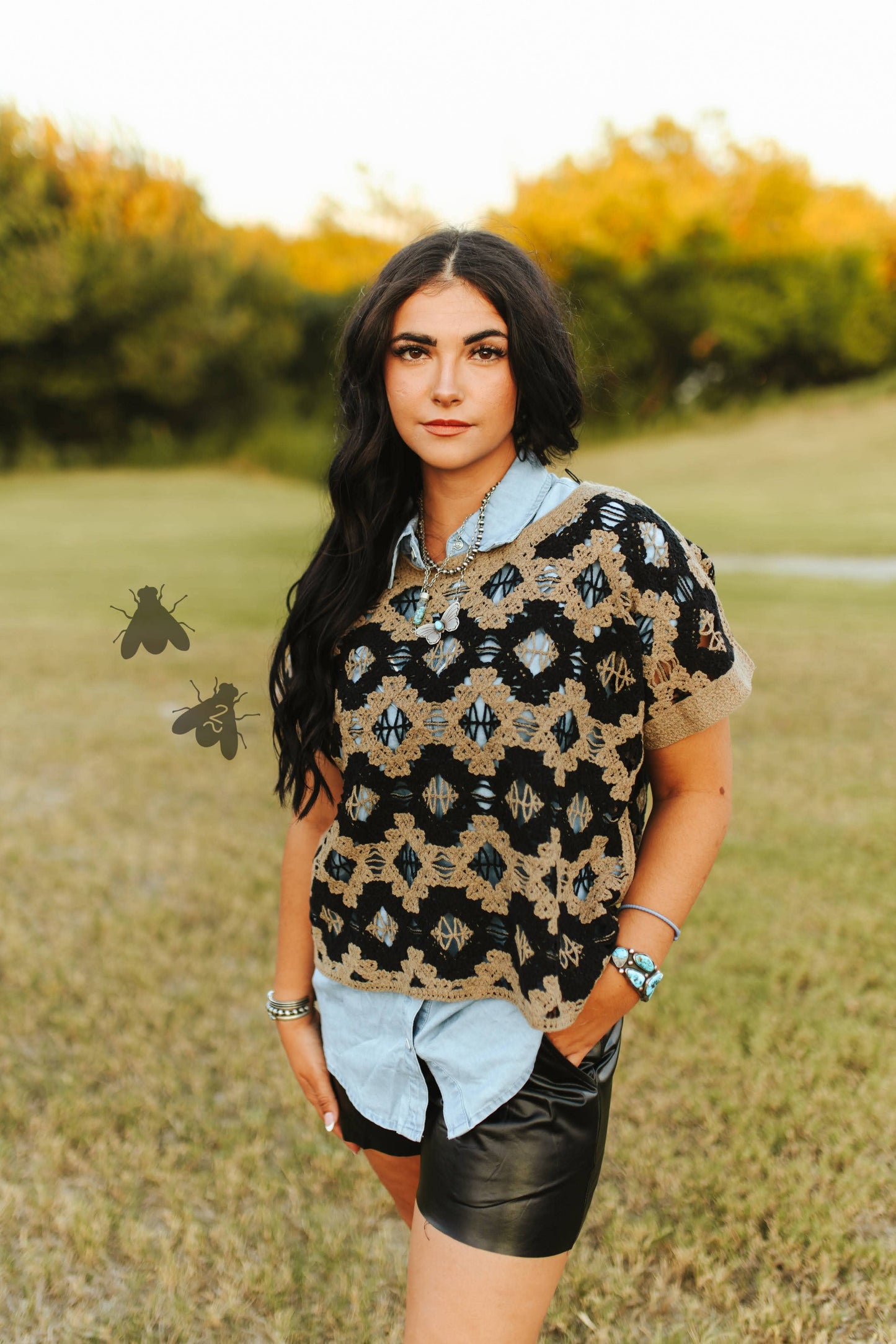 WILD WEST WEAVES Sweater Vest and Cami