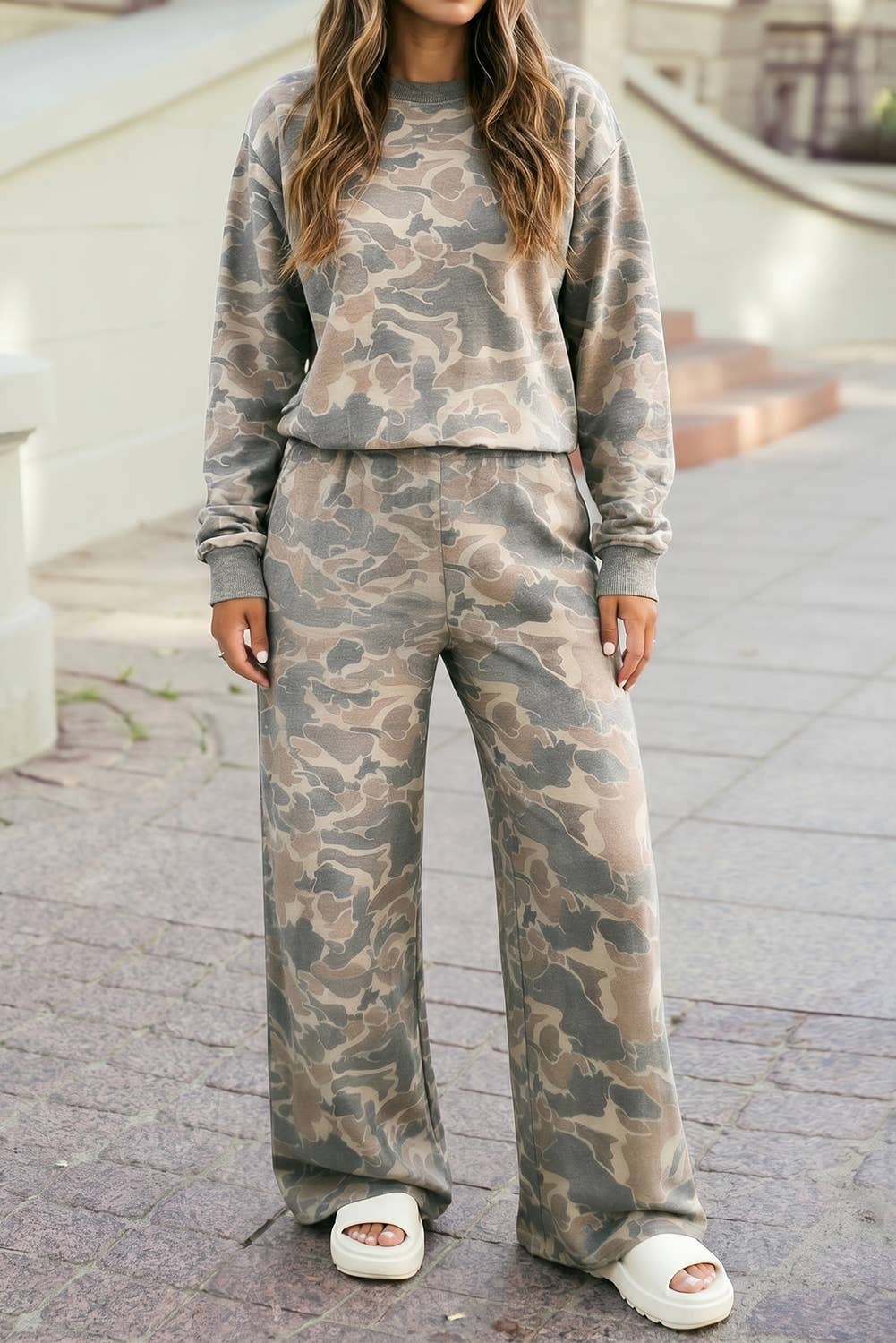 Camouflage Two-Piece Loungewear Set