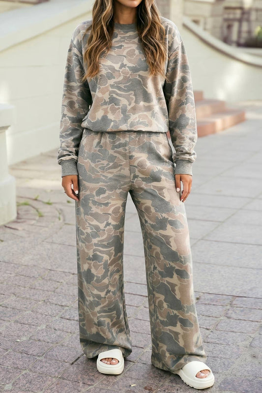 Camouflage Two-Piece Loungewear Set
