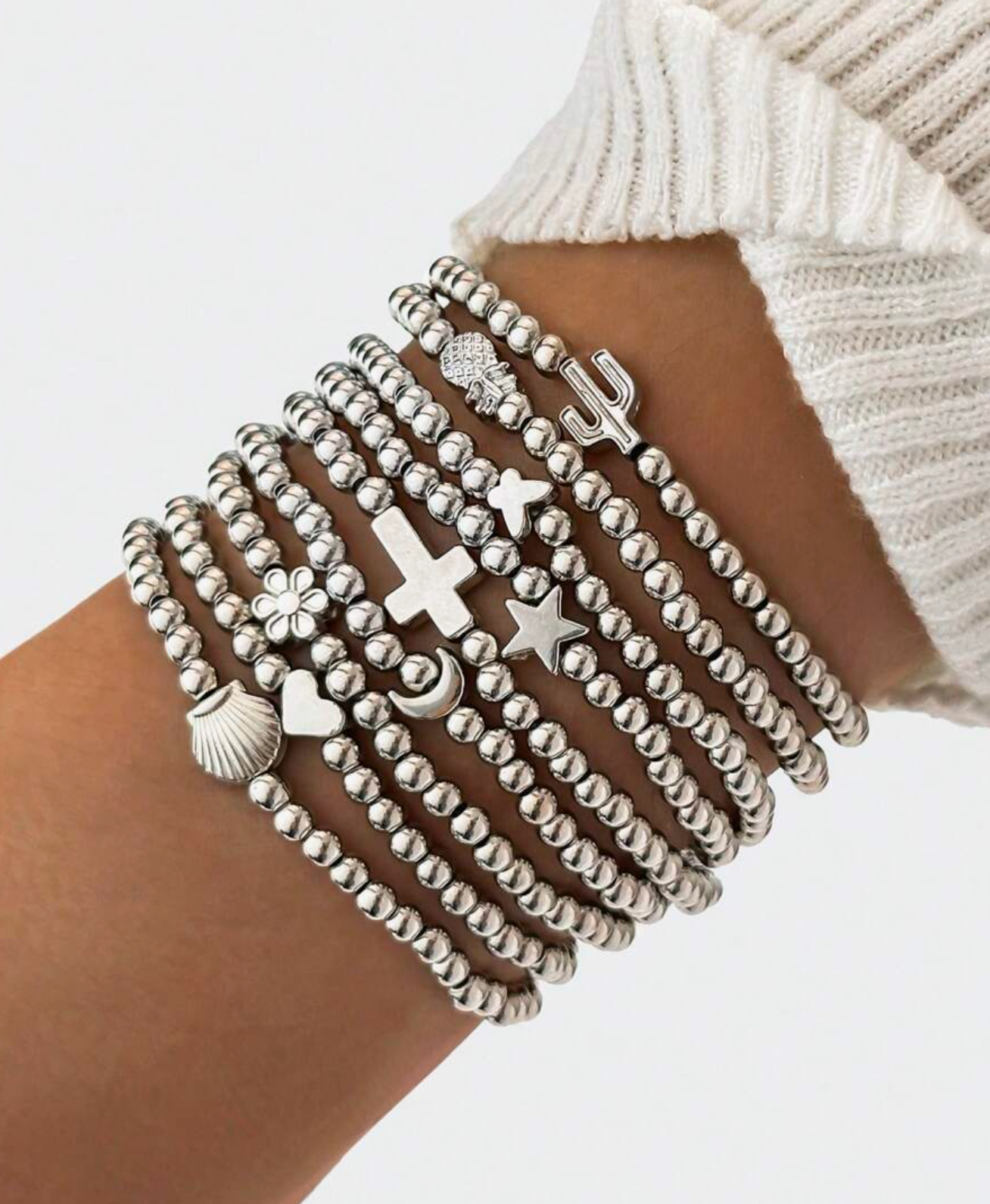 Silver or Gold Stretch Bracelets - Individual