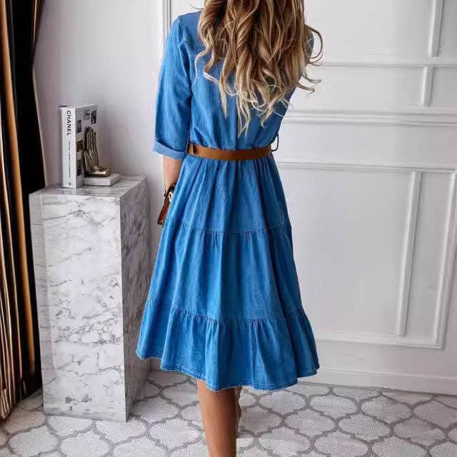 Button Down Denim Dress
