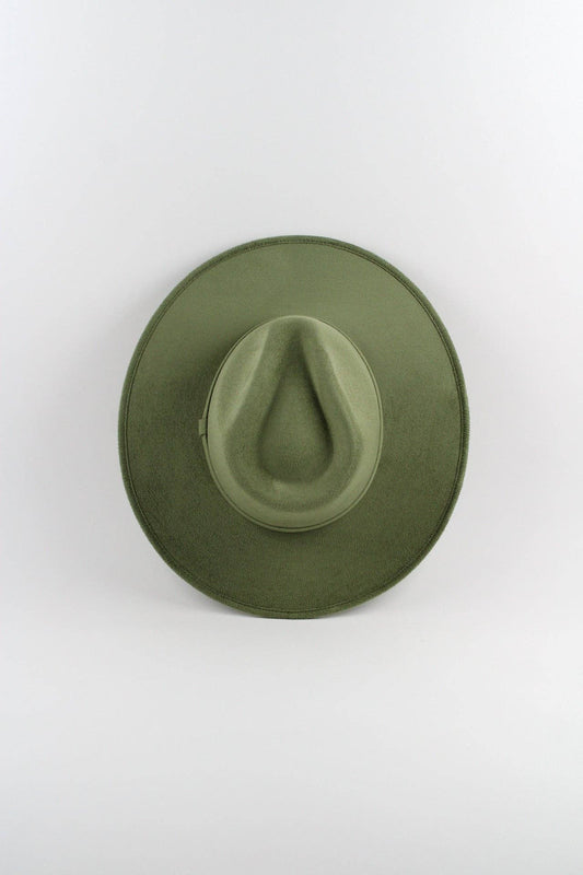 Vegan Suede Rancher Hat - Sage