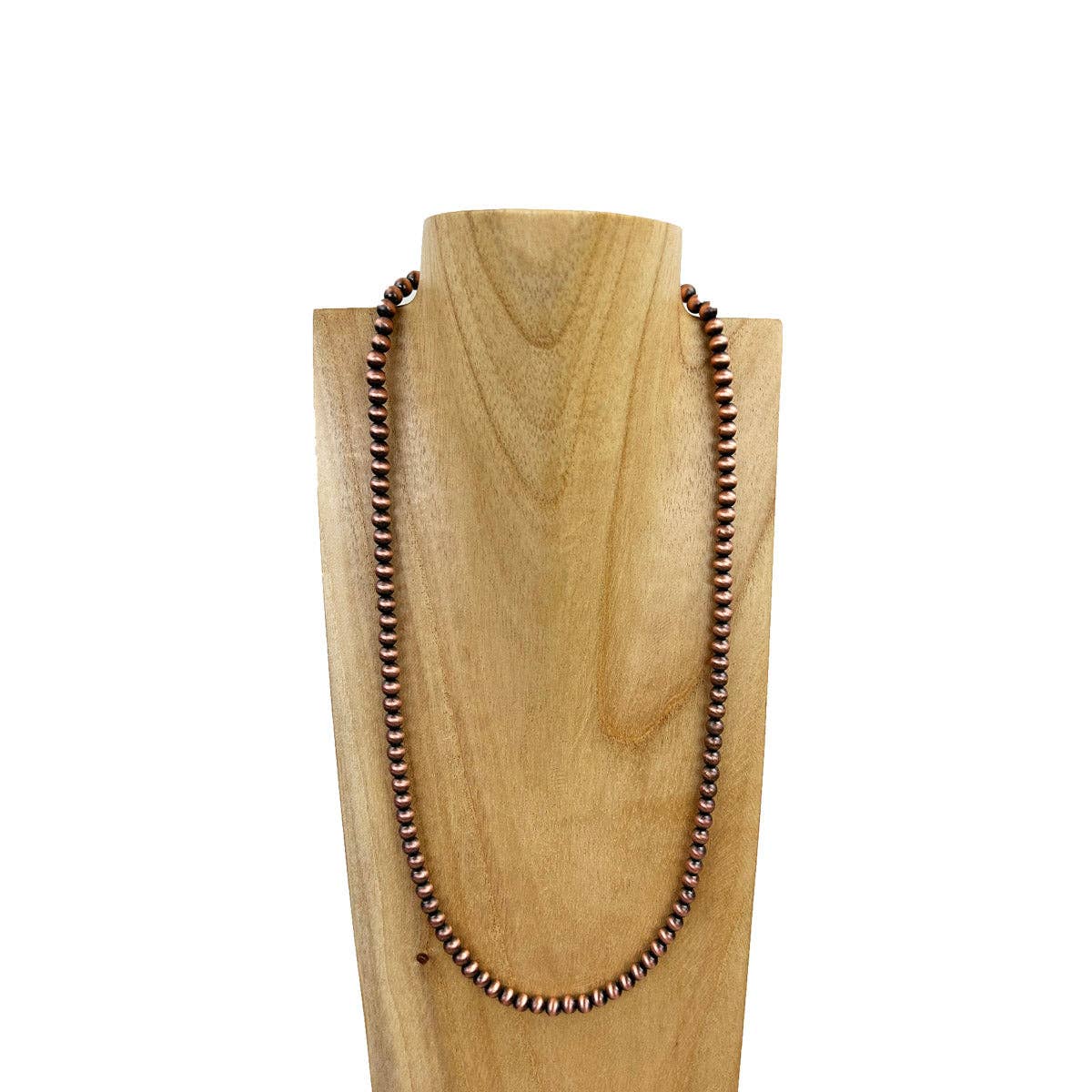 Copper-Tone 6mm Pearl Beads 25" Long