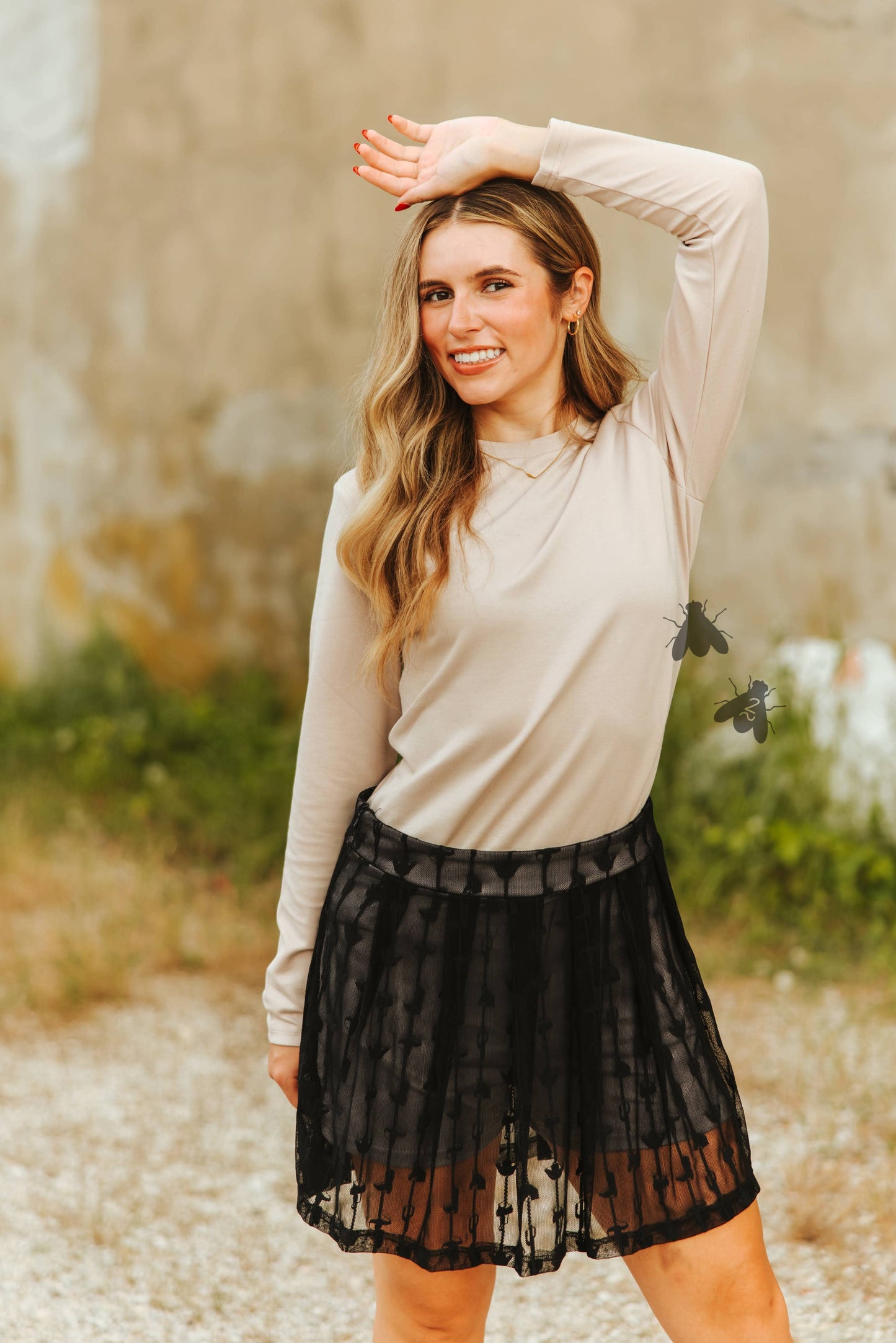 Lace Skort - Midnight