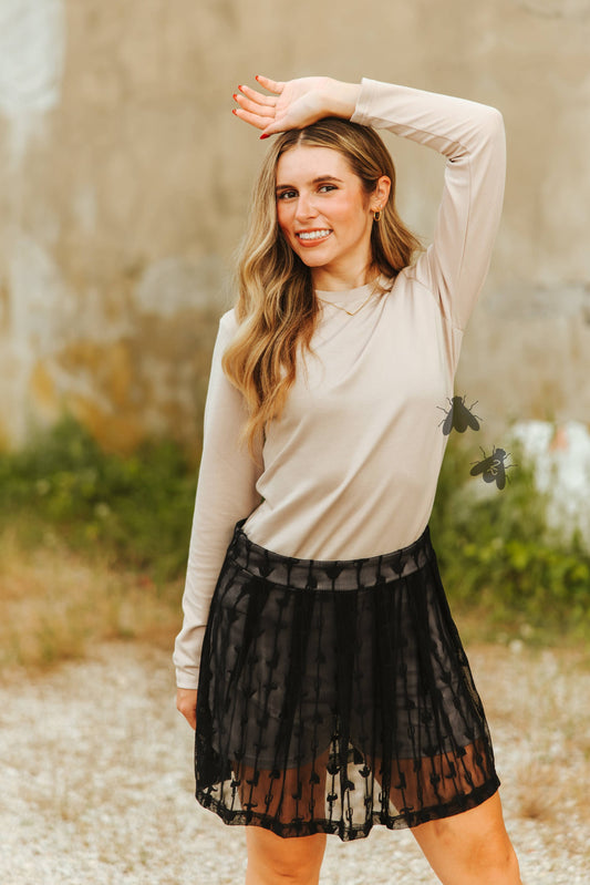 Lace Skort - Midnight