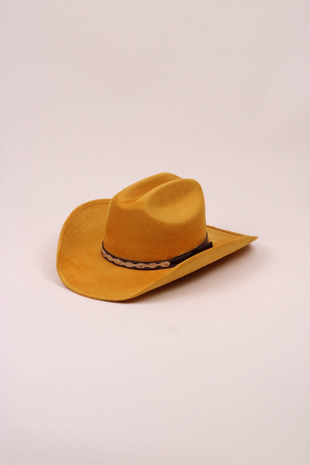 Texana Vegan Suede Cowboy Hat - Mustard