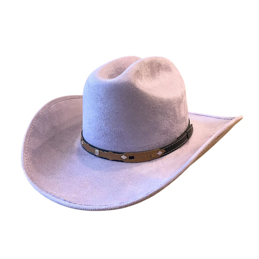 Texana Vegan Suede Cowboy Hat - Lavendar