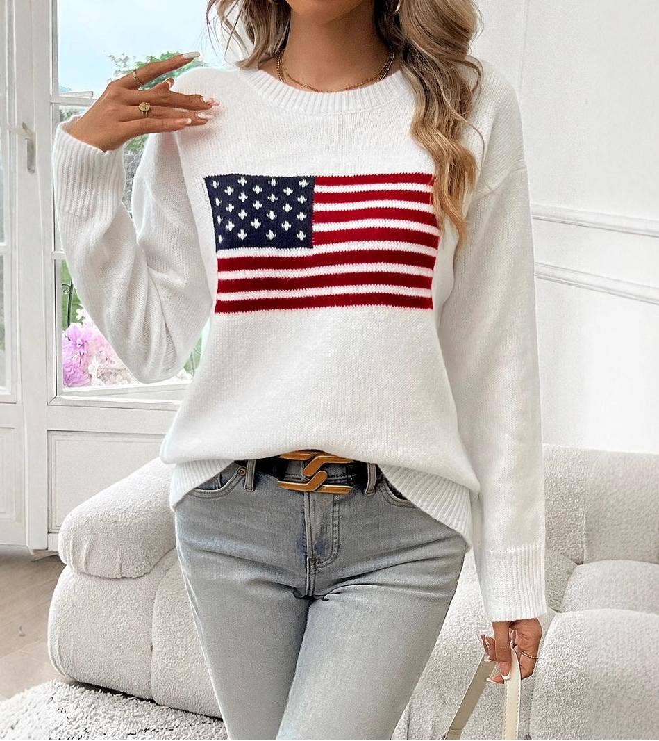 American Flag Sweater