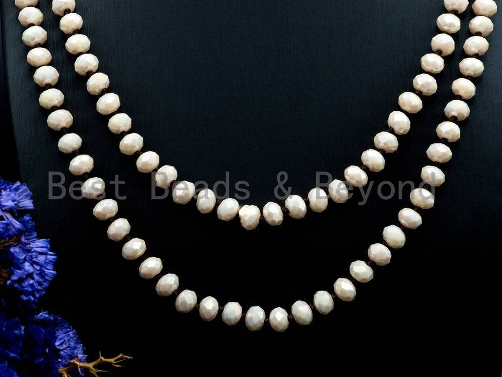 Crystal 60" Strand - Beige