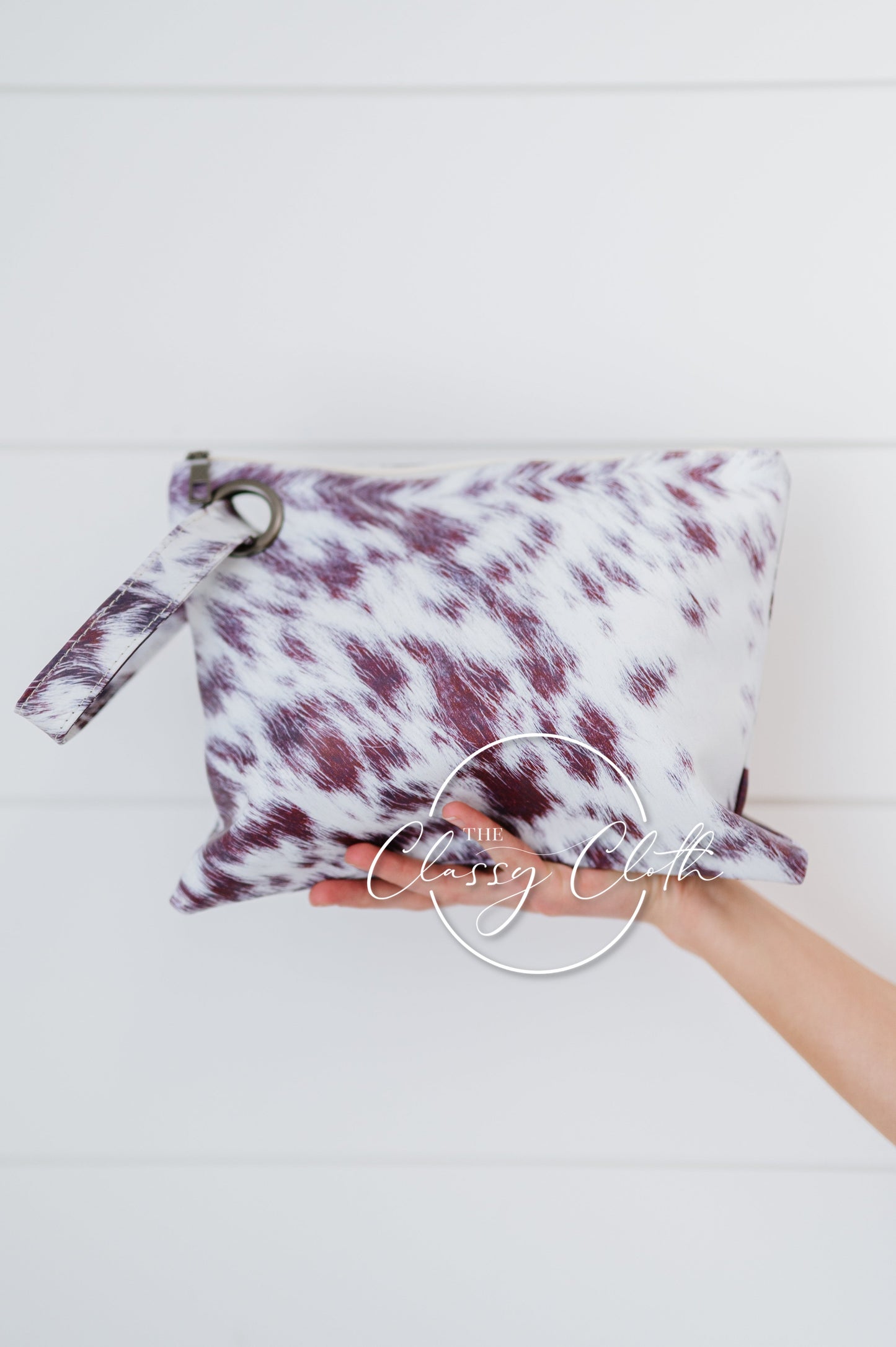 Trendy Clutch - Cowhide Printed Vinyl