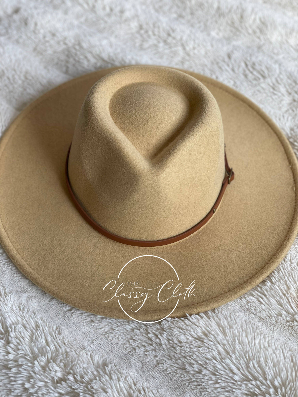 Wool Blend Wide Brim Western Hat - Mustard Rancher