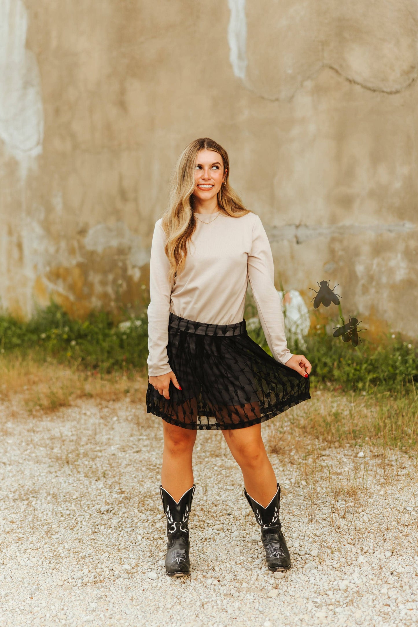 Lace Skort - Midnight