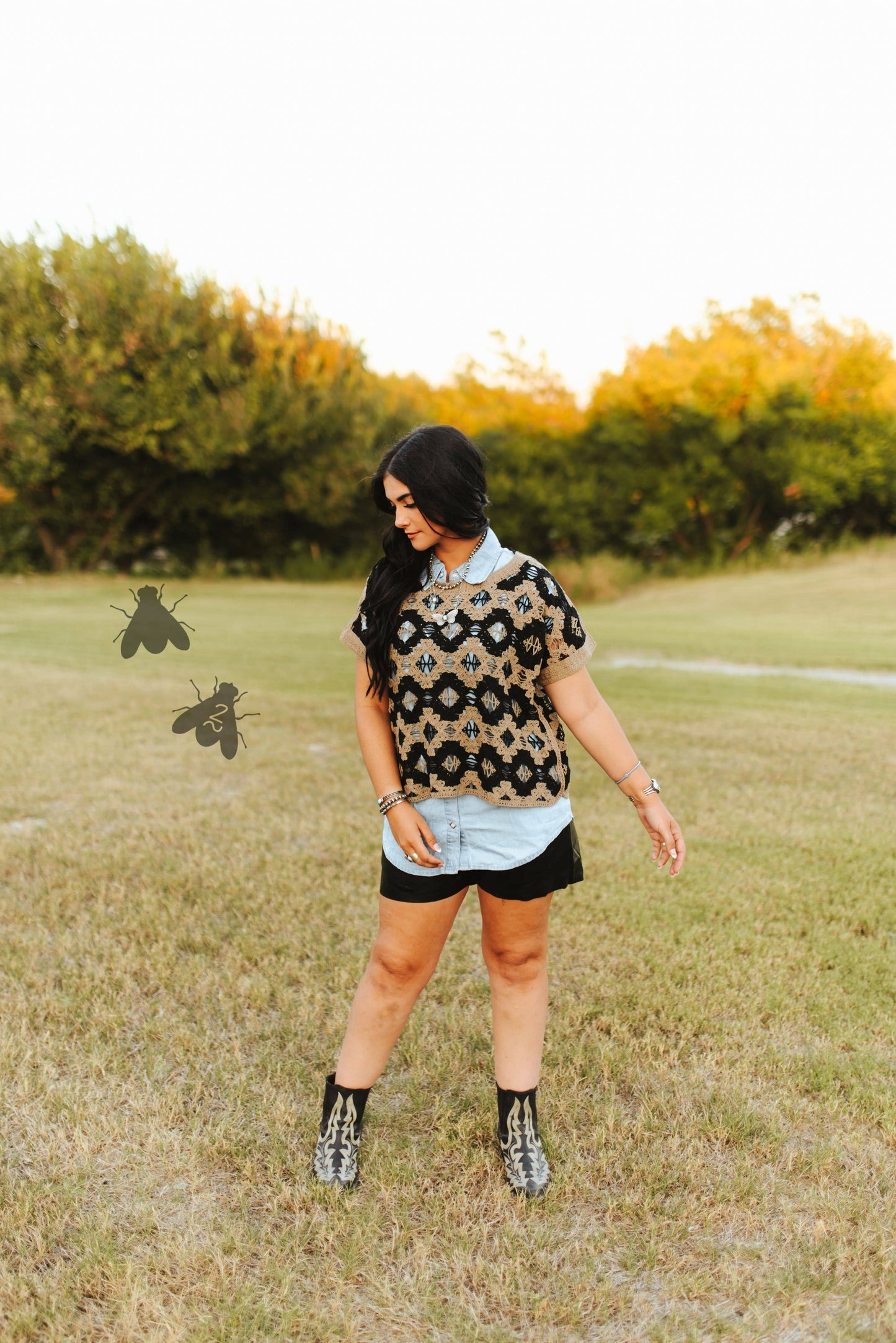 WILD WEST WEAVES Sweater Vest and Cami