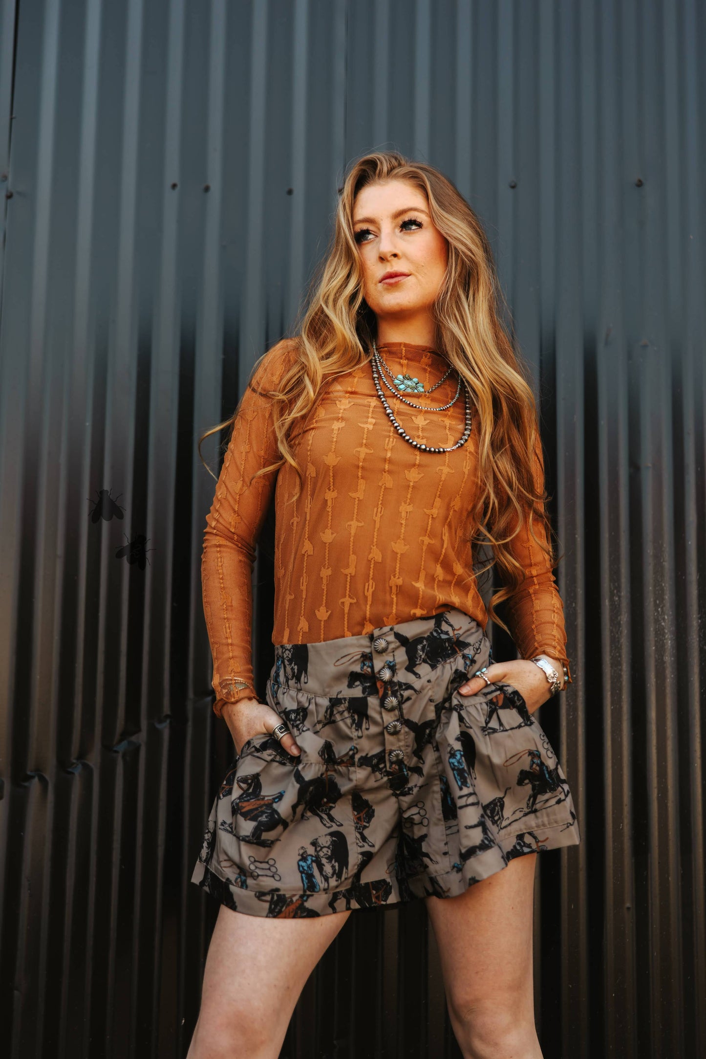 Lariat Lace Mesh - Saddle