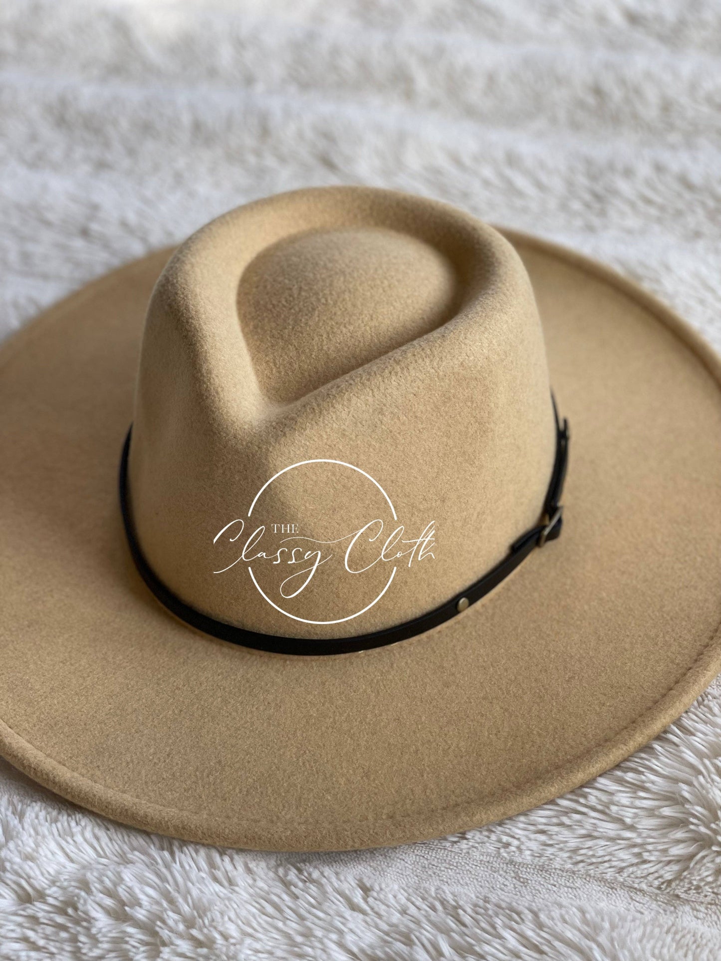 Wool Blend Wide Brim Western Hat - Mustard Rancher