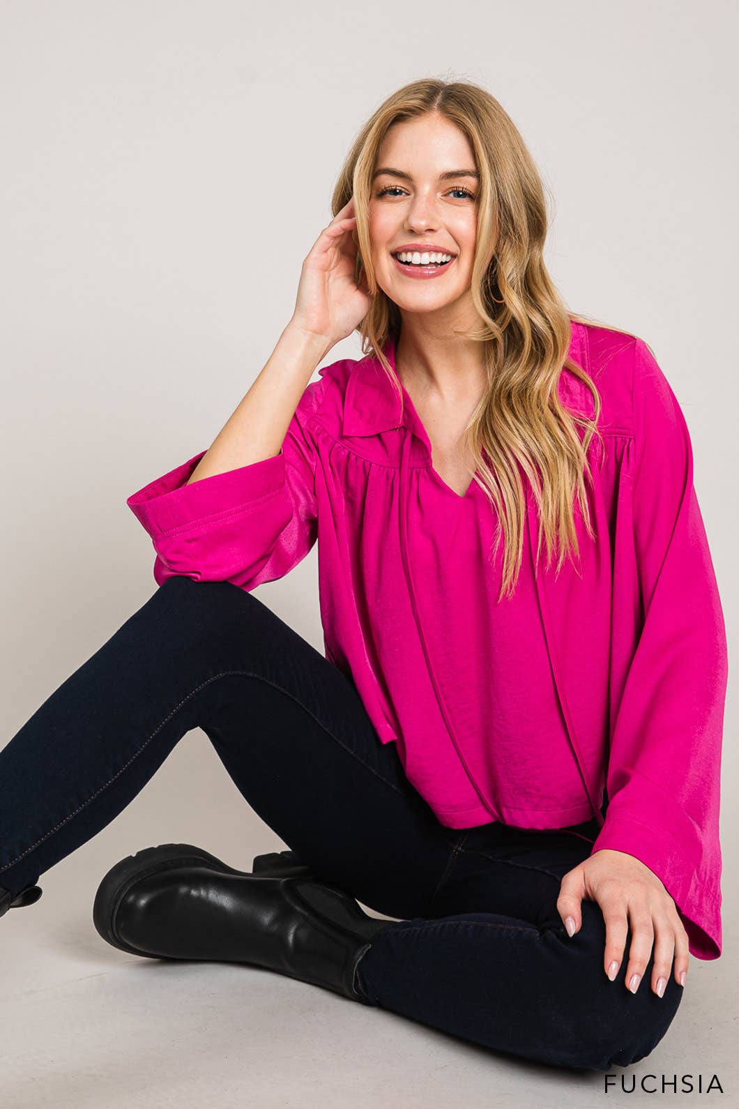 Hot Pink Blouse